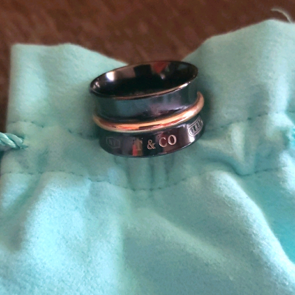 Tiffany & Co Titanium Rose Gold Belt Ring